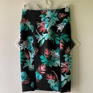 Guess Black Floral Skirt